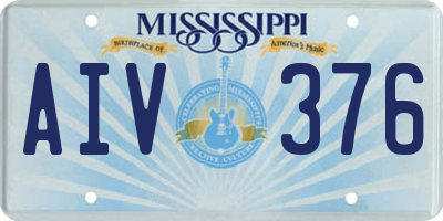 MS license plate AIV376