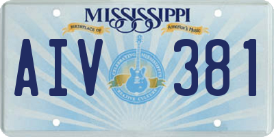MS license plate AIV381