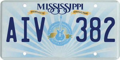 MS license plate AIV382