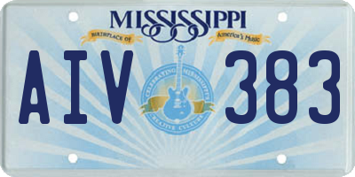 MS license plate AIV383