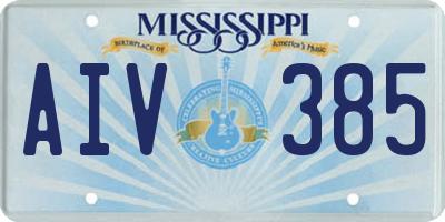 MS license plate AIV385