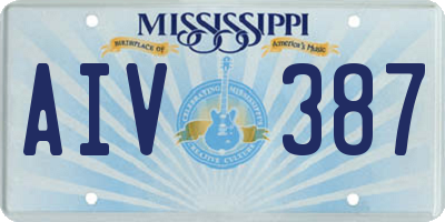MS license plate AIV387