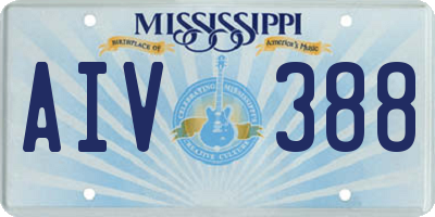 MS license plate AIV388
