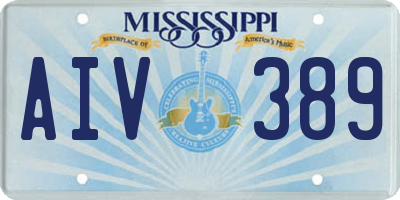 MS license plate AIV389