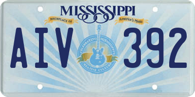 MS license plate AIV392