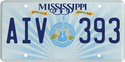 MS license plate AIV393