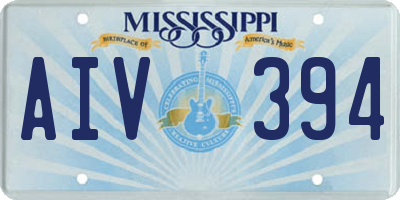 MS license plate AIV394