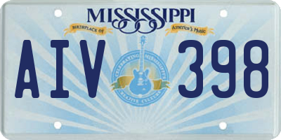 MS license plate AIV398