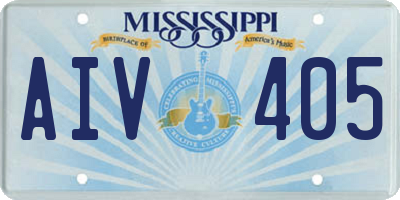 MS license plate AIV405