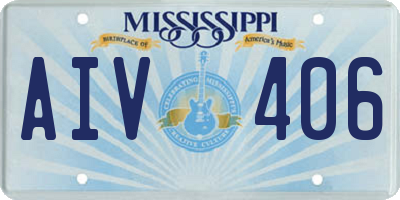 MS license plate AIV406