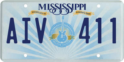 MS license plate AIV411