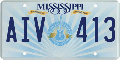 MS license plate AIV413