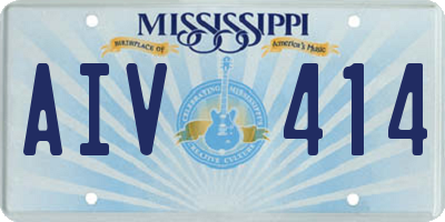 MS license plate AIV414