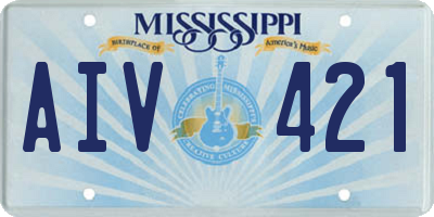 MS license plate AIV421