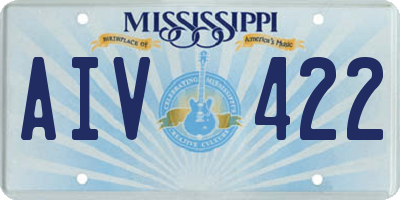 MS license plate AIV422