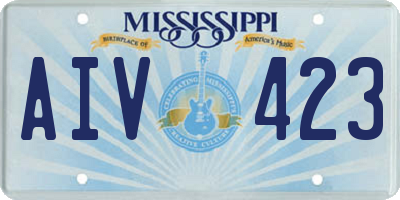 MS license plate AIV423