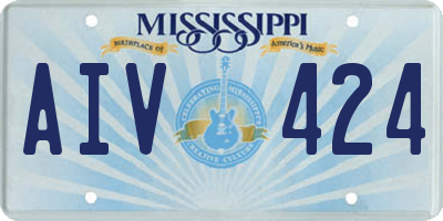 MS license plate AIV424