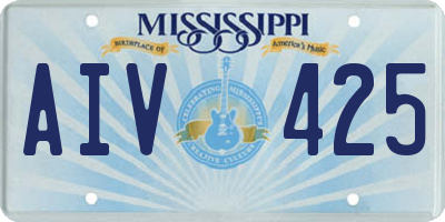 MS license plate AIV425