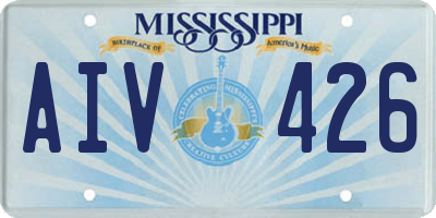 MS license plate AIV426