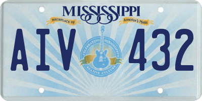 MS license plate AIV432