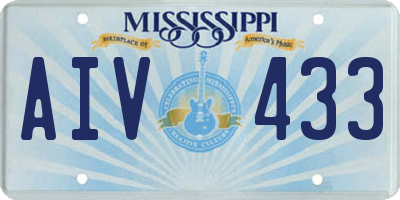 MS license plate AIV433