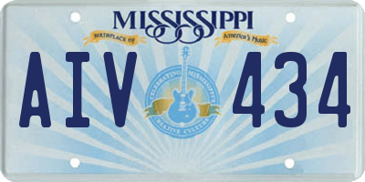 MS license plate AIV434