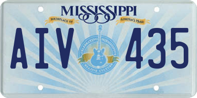 MS license plate AIV435