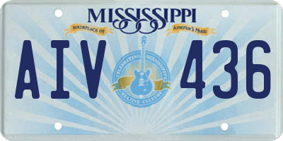 MS license plate AIV436