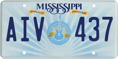 MS license plate AIV437