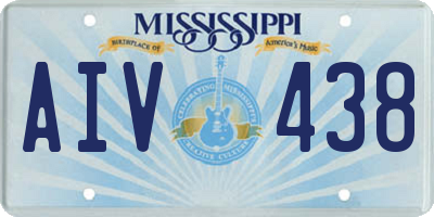 MS license plate AIV438
