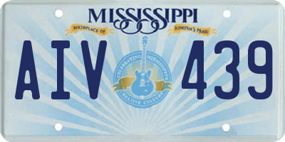 MS license plate AIV439