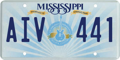 MS license plate AIV441