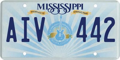 MS license plate AIV442