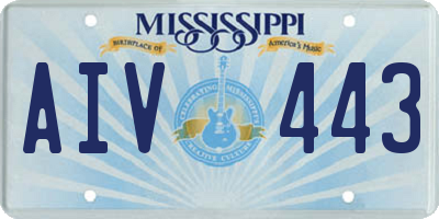 MS license plate AIV443