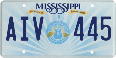 MS license plate AIV445