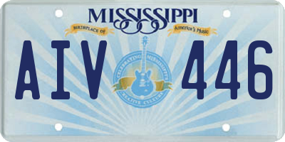 MS license plate AIV446