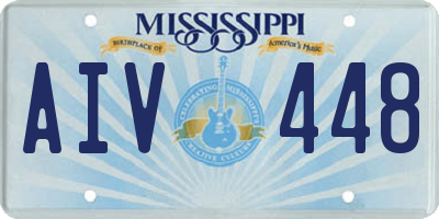 MS license plate AIV448