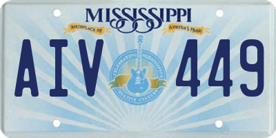 MS license plate AIV449
