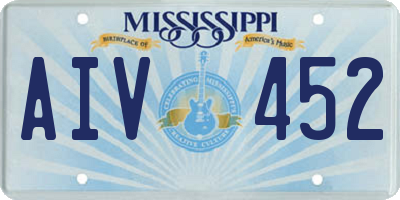 MS license plate AIV452