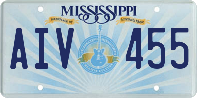 MS license plate AIV455