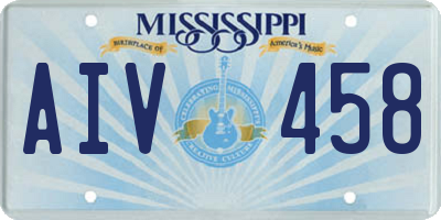 MS license plate AIV458