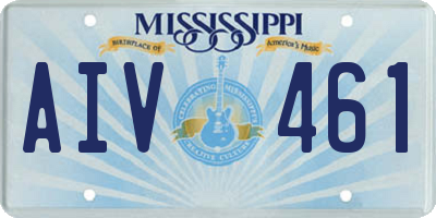 MS license plate AIV461