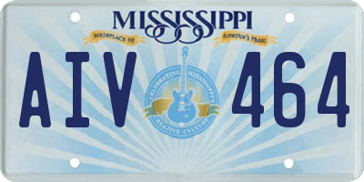 MS license plate AIV464