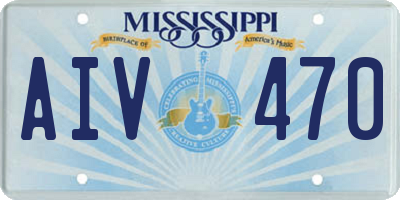 MS license plate AIV470
