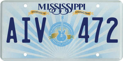 MS license plate AIV472