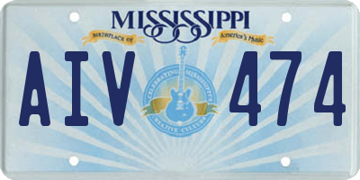 MS license plate AIV474