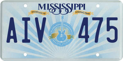 MS license plate AIV475