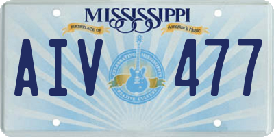 MS license plate AIV477