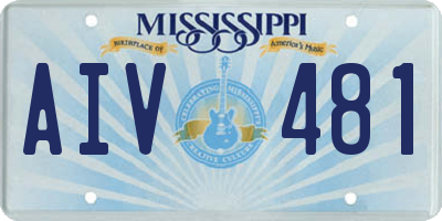 MS license plate AIV481