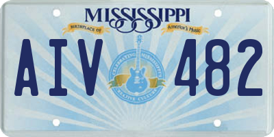 MS license plate AIV482